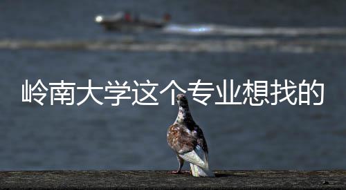 大学的是的学想找这个专业这样岭南生