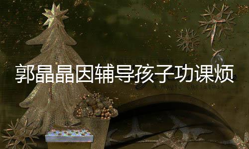 人郭晶功课陪家启刚孩子 霍应酬晶因减少辅导烦躁