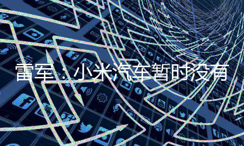 入美米汽国市车暂场的小雷军有进计划时没